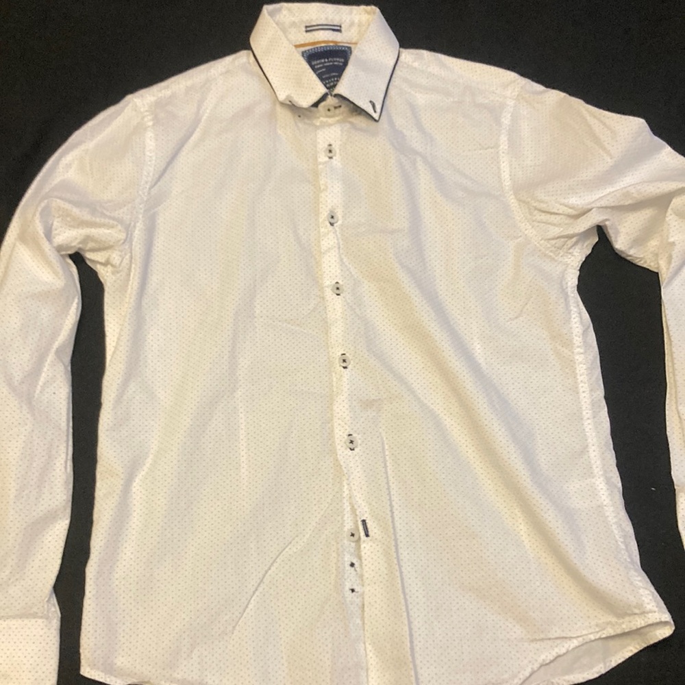 New denim and flower mens medium slim fit